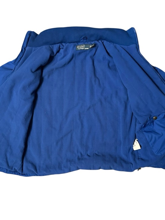 Polo Ralph Lauren Mens Medium Zip-Up Jacket Royal with Red Pony Fleeced Lined - Picture 3 of 9